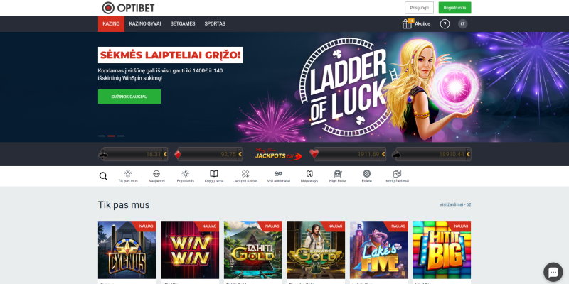 Optibet Kazino Internetu